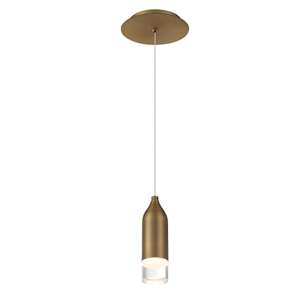 Dweled Action 8in LED Pendant 3000K in Aged Brass PD-769